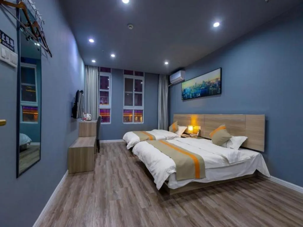 Bed in Shell Hotel Taixing Huangqiao Town Dinghui Road