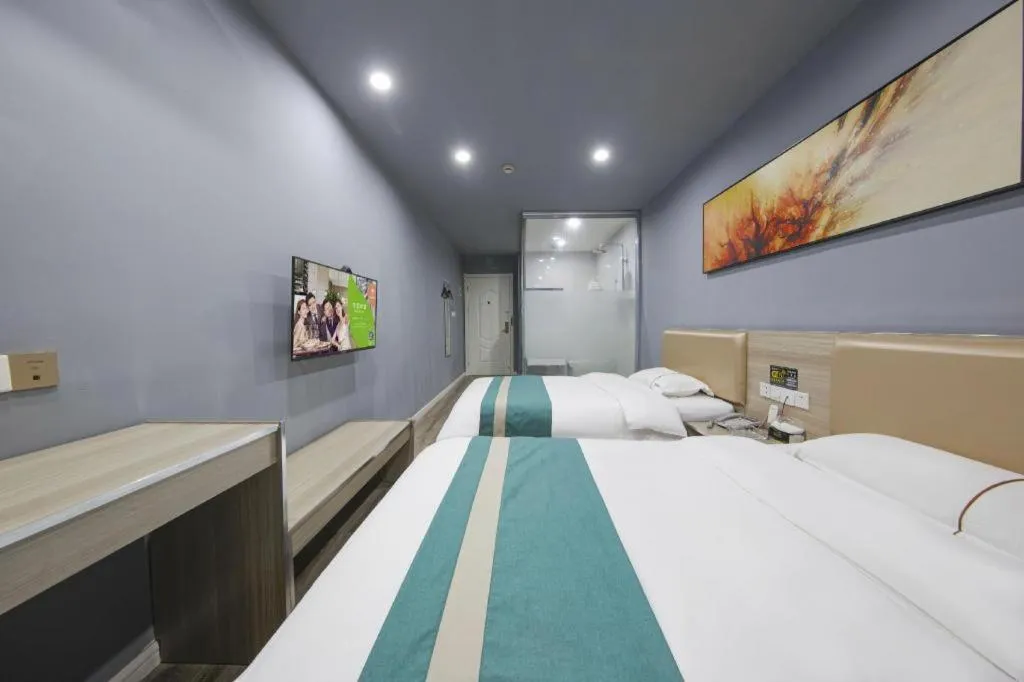 Bed in Shell Hotel Taixing Huangqiao Town Dinghui Road