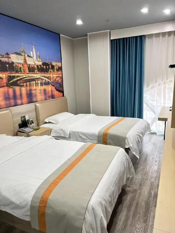 Bed in Shell Hotel Taixing Huangqiao Town Dinghui Road