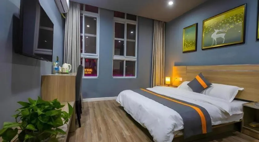 Bed in Shell Hotel Taixing Huangqiao Town Dinghui Road