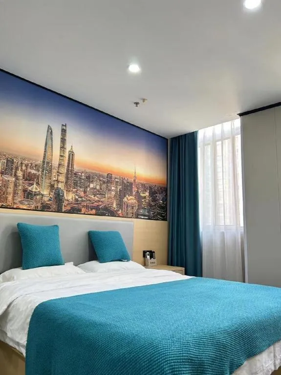 Bed in Shell Hotel Taixing Huangqiao Town Dinghui Road