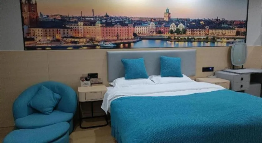 Bed in Shell Hotel Taixing Huangqiao Town Dinghui Road