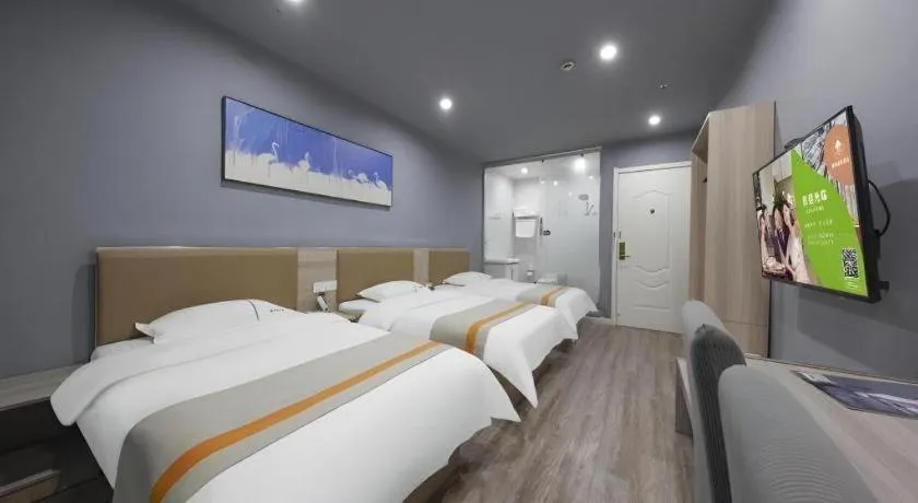 Bed in Shell Hotel Taixing Huangqiao Town Dinghui Road