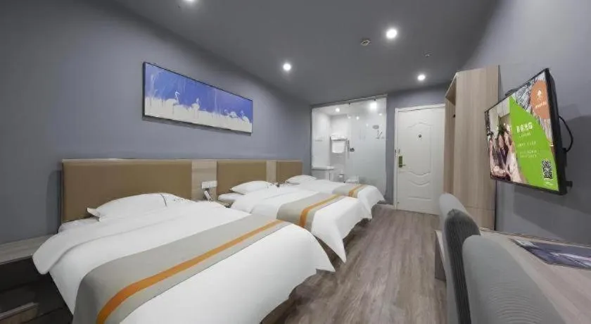 Bed in Shell Hotel Taixing Huangqiao Town Dinghui Road