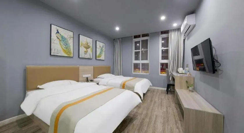 Bed in Shell Hotel Taixing Huangqiao Town Dinghui Road
