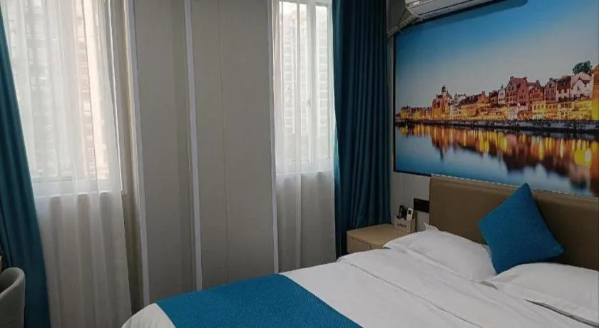 Bed in Shell Hotel Taixing Huangqiao Town Dinghui Road