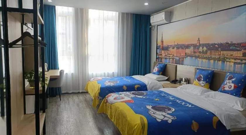 Bed in Shell Hotel Taixing Huangqiao Town Dinghui Road