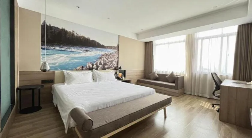 Bed in GreenTree Eastern Hotel Bengbu Huaishang District Yubo Garden