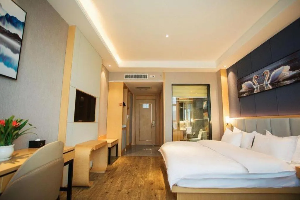 Bed in GreenTree Eastern Hotel Yunnan Shangri-La Yangtang Road