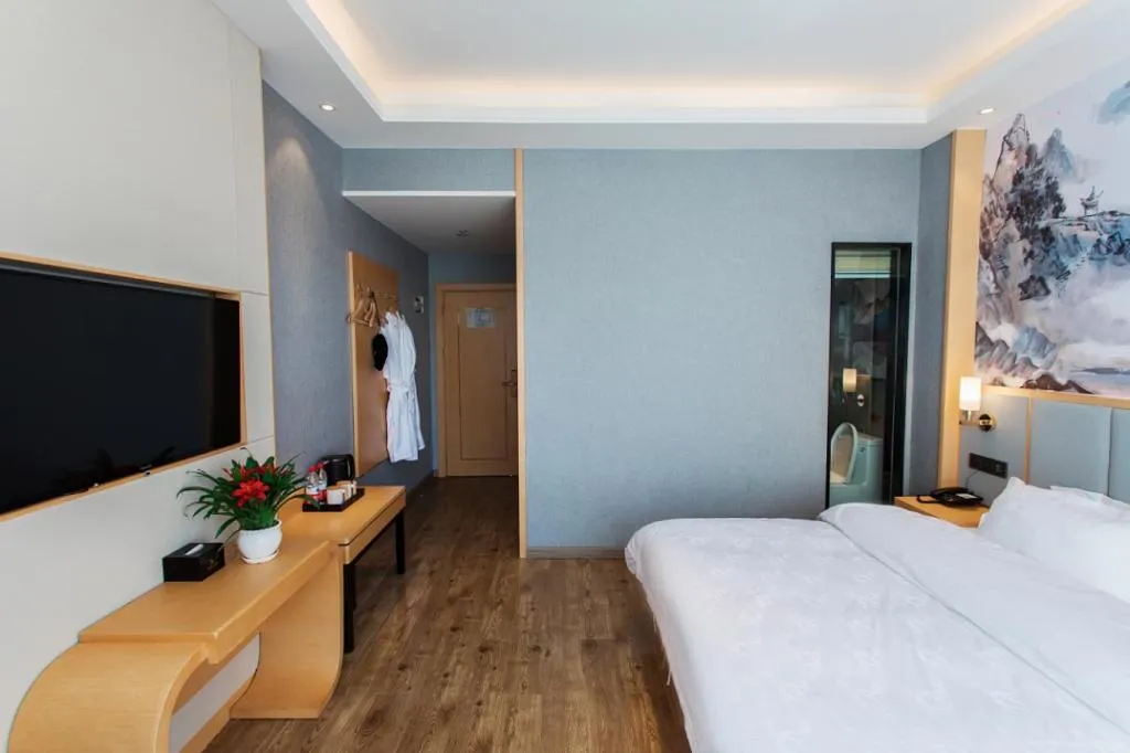 Bed in GreenTree Eastern Hotel Yunnan Shangri-La Yangtang Road