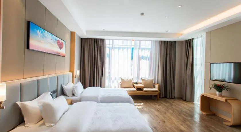 Bed in GreenTree Eastern Hotel Yunnan Shangri-La Yangtang Road