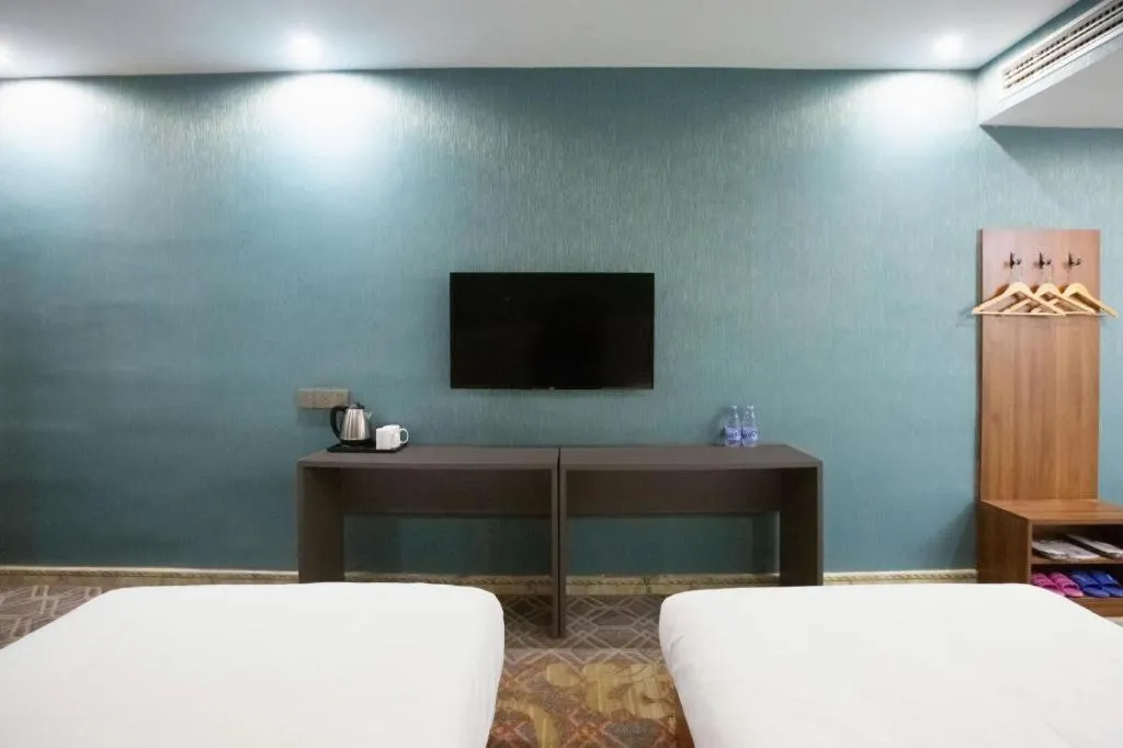 Bed in Shell Hotel Nanyang High-Speed Railway Station Jiangying Airport Huayaocheng