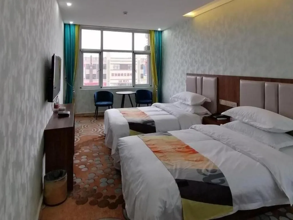 Bed in Shell Hotel Nanyang High-Speed Railway Station Jiangying Airport Huayaocheng