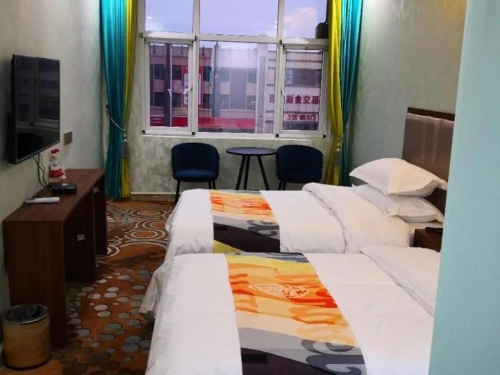 Bed in Shell Hotel Nanyang High-Speed Railway Station Jiangying Airport Huayaocheng