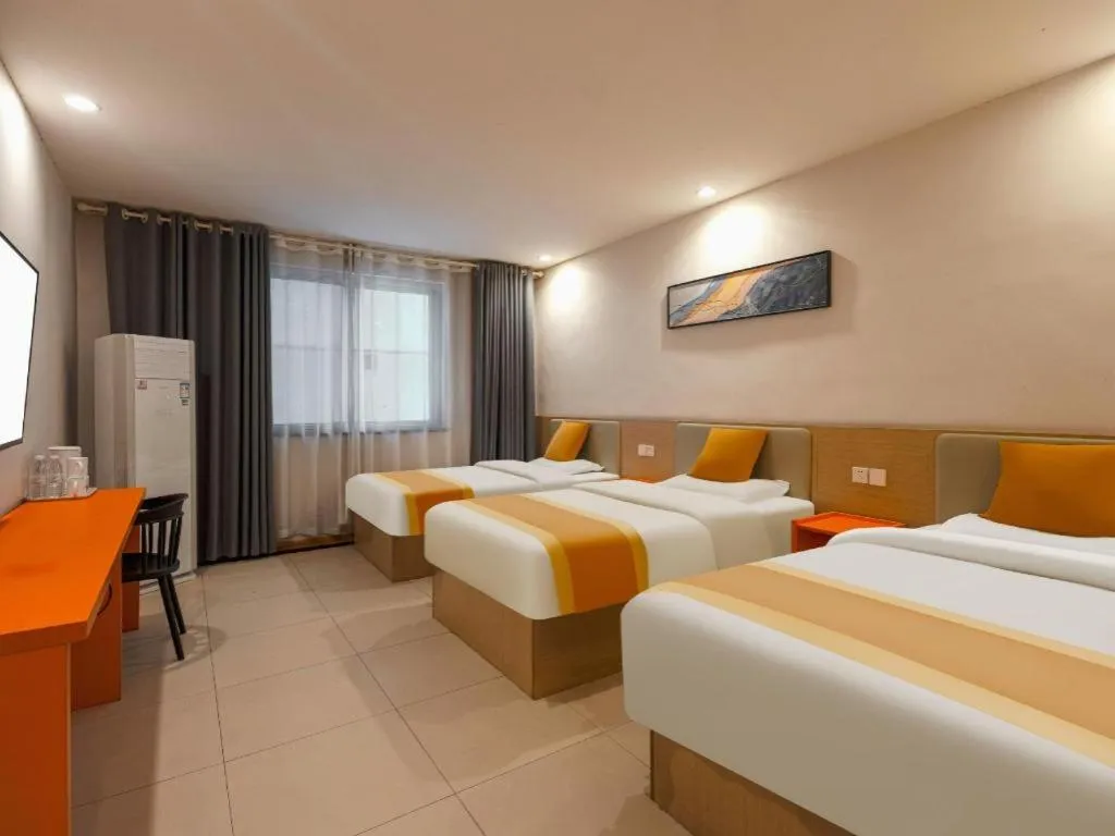 Bed in Shell Hotel Zaozhuang Xinchang Road Bada Market