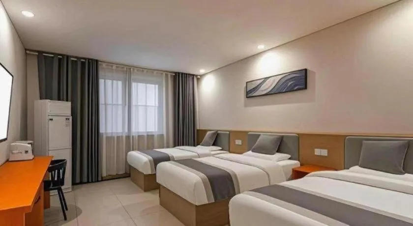 Bed in Shell Hotel Zaozhuang Xinchang Road Bada Market