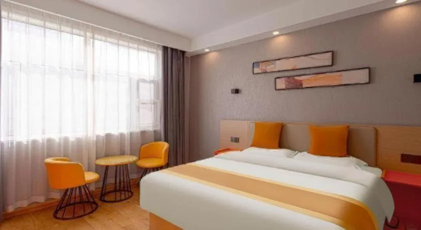 Bed in Shell Hotel Zaozhuang Xinchang Road Bada Market