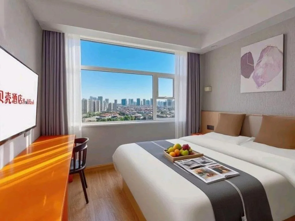 Bed in Shell Hotel Zaozhuang Xinchang Road Bada Market