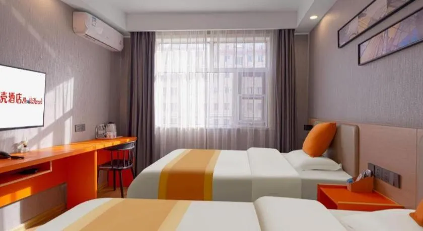 Bed in Shell Hotel Zaozhuang Xinchang Road Bada Market