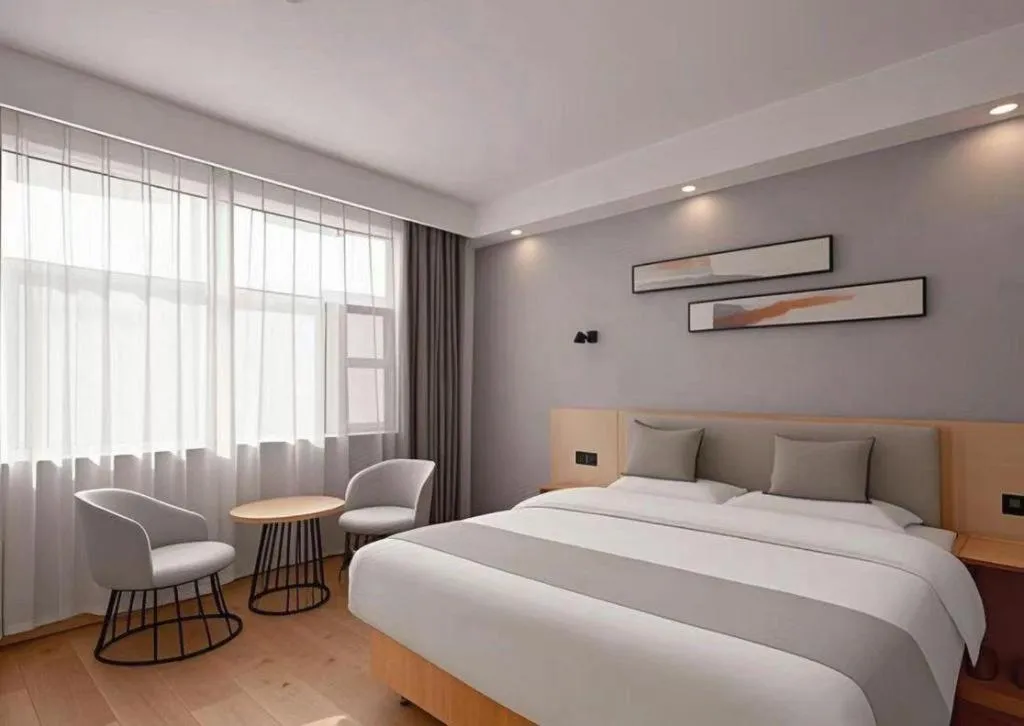 Bed in Shell Hotel Zaozhuang Xinchang Road Bada Market