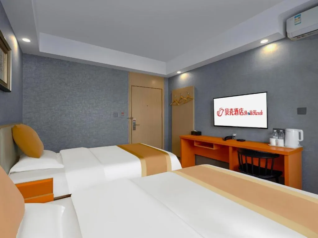 Bed in Shell Hotel Zaozhuang Xinchang Road Bada Market