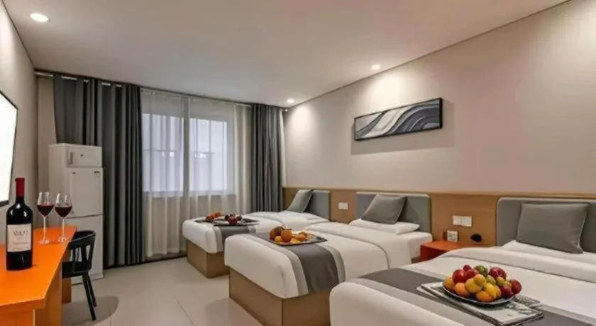 Bed in Shell Hotel Zaozhuang Xinchang Road Bada Market