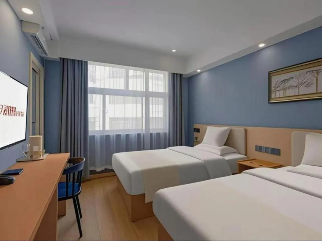 Bed in Shell Hotel Zaozhuang Xinchang Road Bada Market