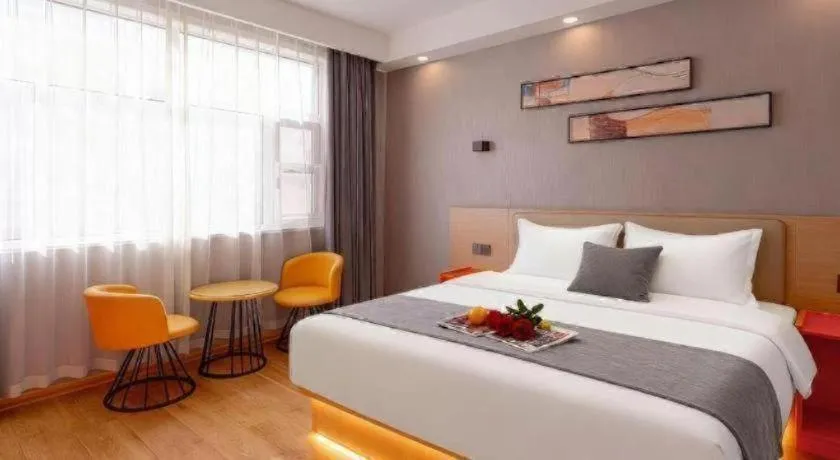 Bed in Shell Hotel Zaozhuang Xinchang Road Bada Market