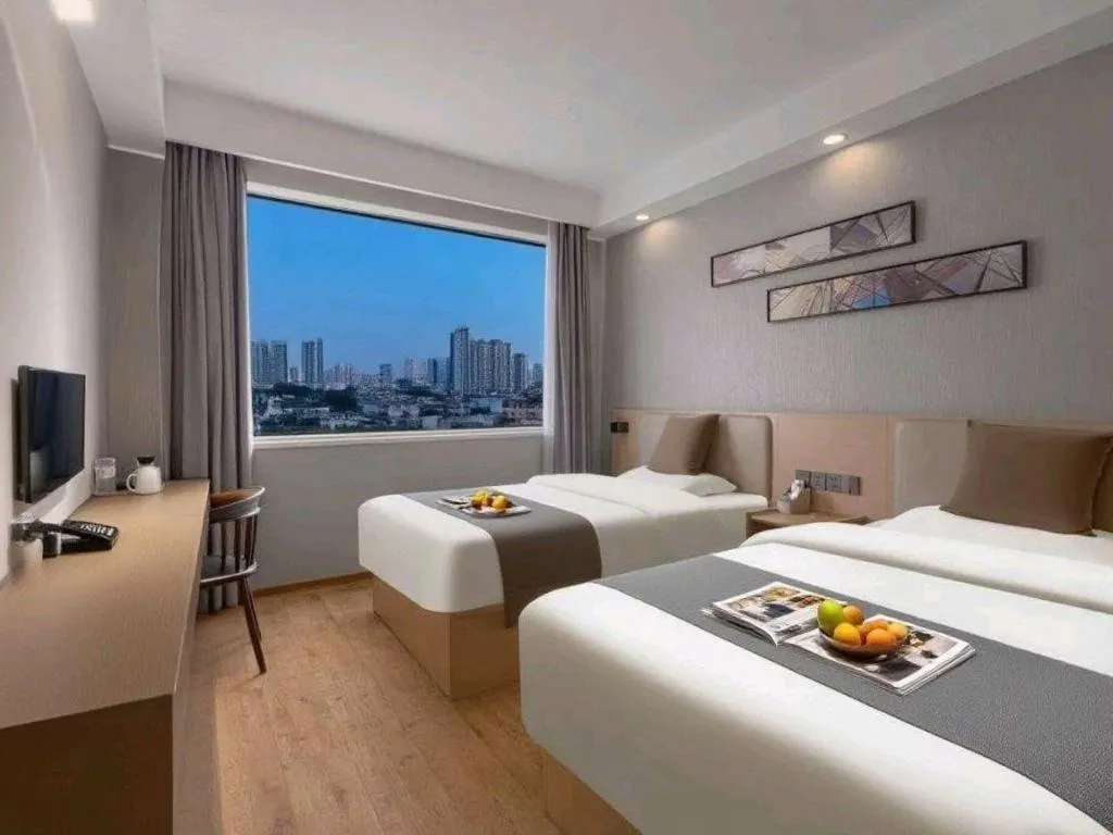 Bed in Shell Hotel Zaozhuang Xinchang Road Bada Market