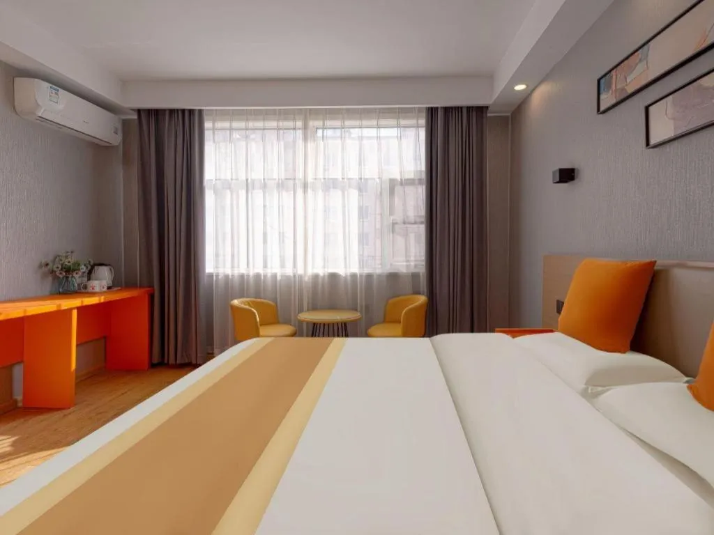 Bed in Shell Hotel Zaozhuang Xinchang Road Bada Market