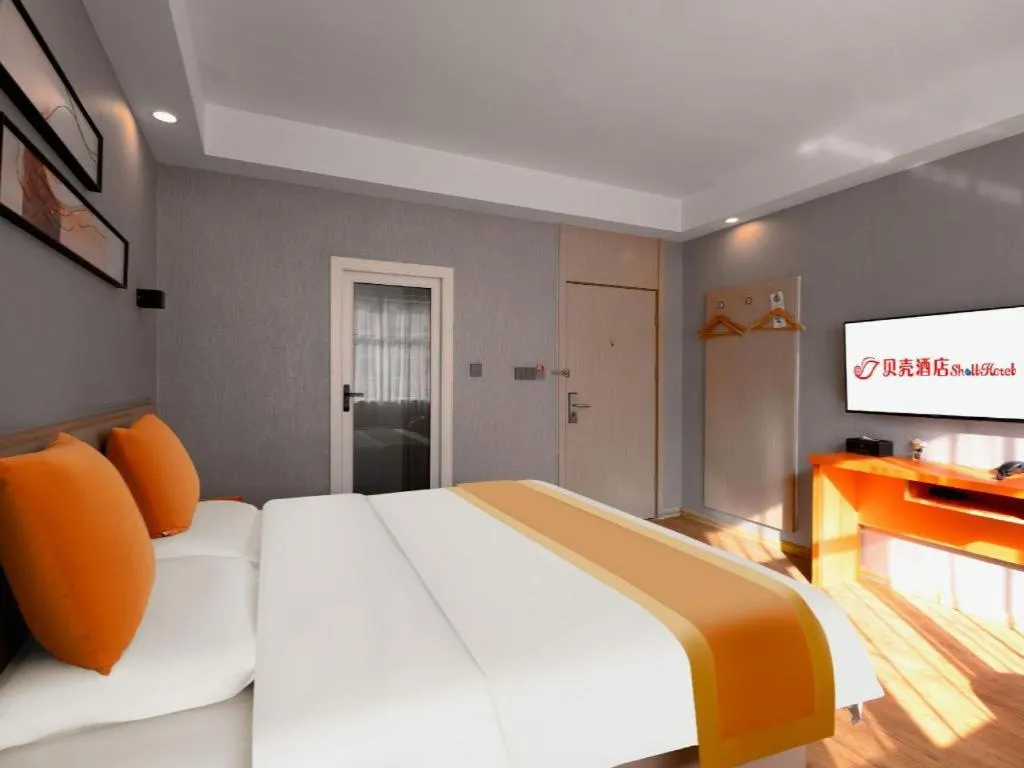 Bed in Shell Hotel Zaozhuang Xinchang Road Bada Market