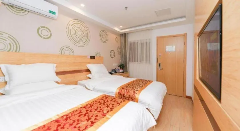 Bed in Shell Hotel Beijing Fangshan District Chengguan Metro Station