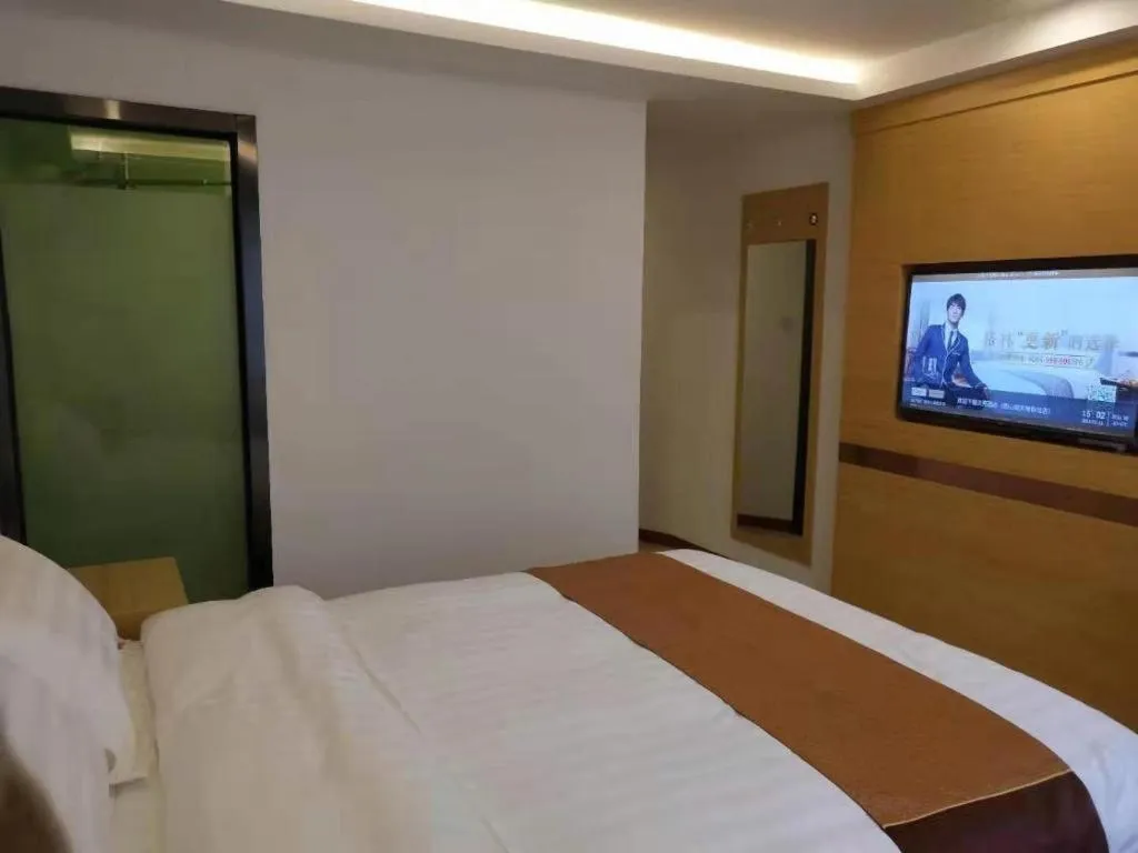 Bed in Shell Hotel Beijing Fangshan District Chengguan Metro Station