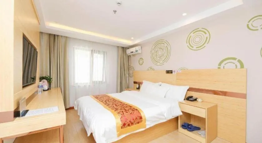 Bed in Shell Hotel Beijing Fangshan District Chengguan Metro Station