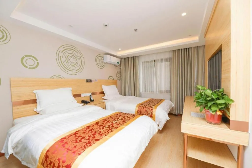 Bed in Shell Hotel Beijing Fangshan District Chengguan Metro Station