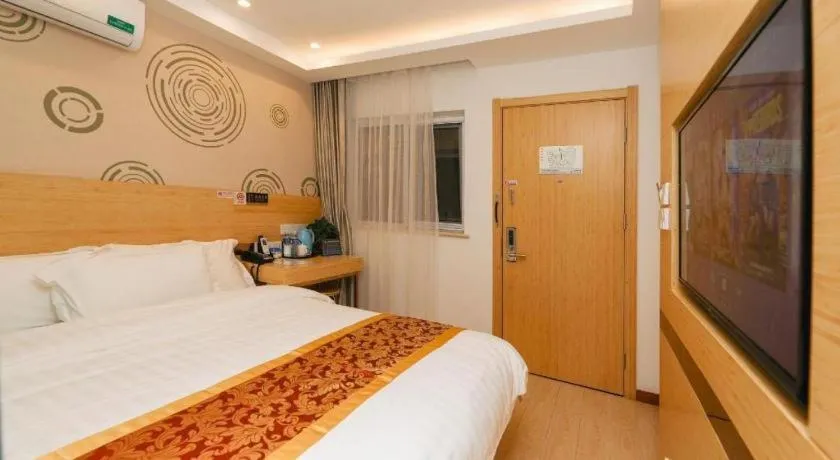 Bed in Shell Hotel Beijing Fangshan District Chengguan Metro Station