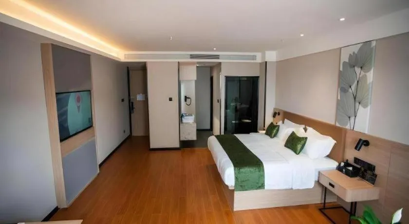 Bed in GreenTree Inn Tangshan Nanhu International Exhibition Center