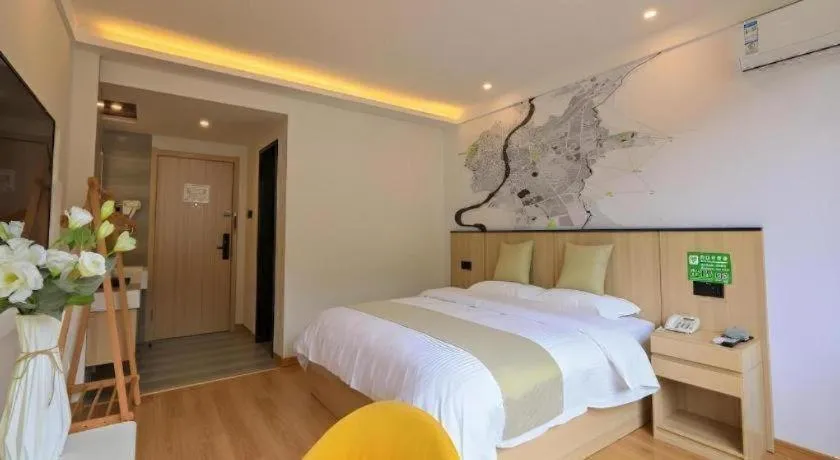 Bed in Vatica Hotel Huangshan South Gate Terminal Station