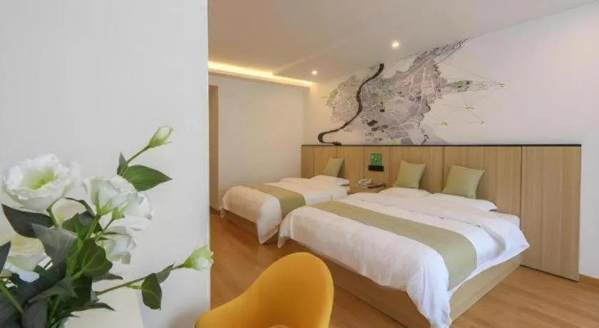 Bed in Vatica Hotel Huangshan South Gate Terminal Station