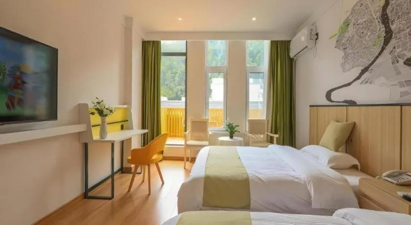 Bed in Vatica Hotel Huangshan South Gate Terminal Station