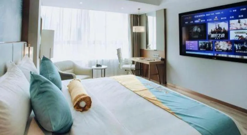 Bed in GreenTree Eastern Hotel Suqian Sihong Executive Center