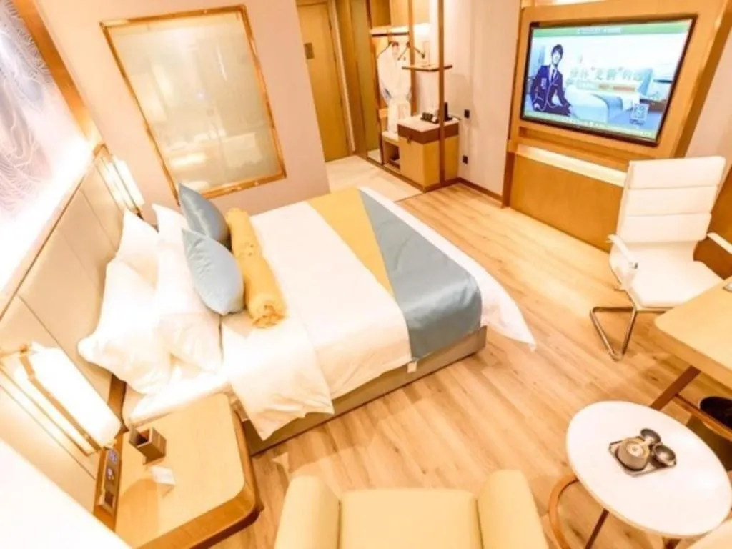 Bed in GreenTree Eastern Hotel Suqian Sihong Executive Center
