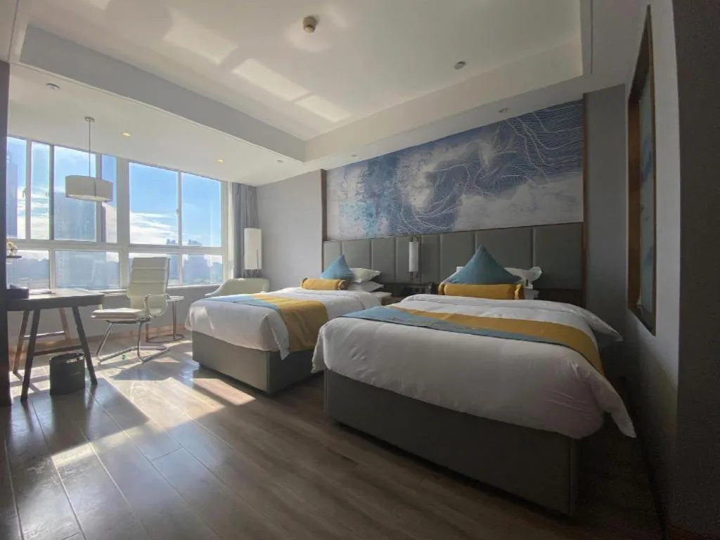 Bed in GreenTree Eastern Hotel Suqian Sihong Executive Center