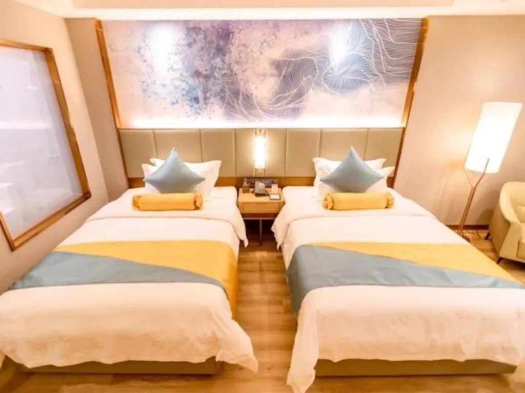 Bed in GreenTree Eastern Hotel Suqian Sihong Executive Center