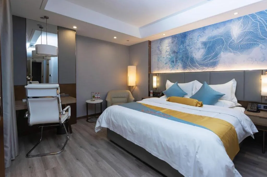 Bed in GreenTree Eastern Hotel Suqian Sihong Executive Center