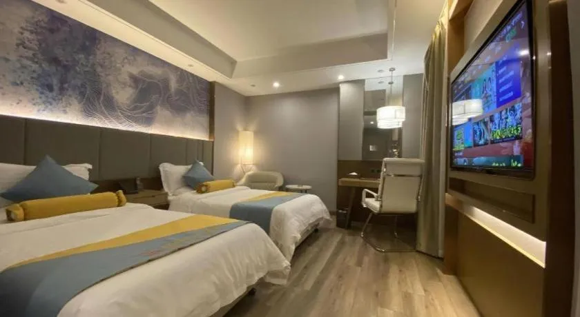 Bed in GreenTree Eastern Hotel Suqian Sihong Executive Center