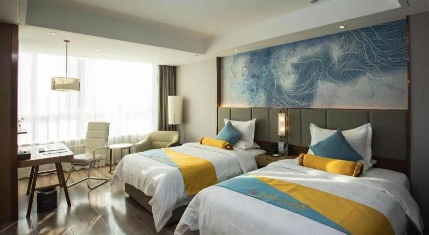 Bed in GreenTree Eastern Hotel Suqian Sihong Executive Center