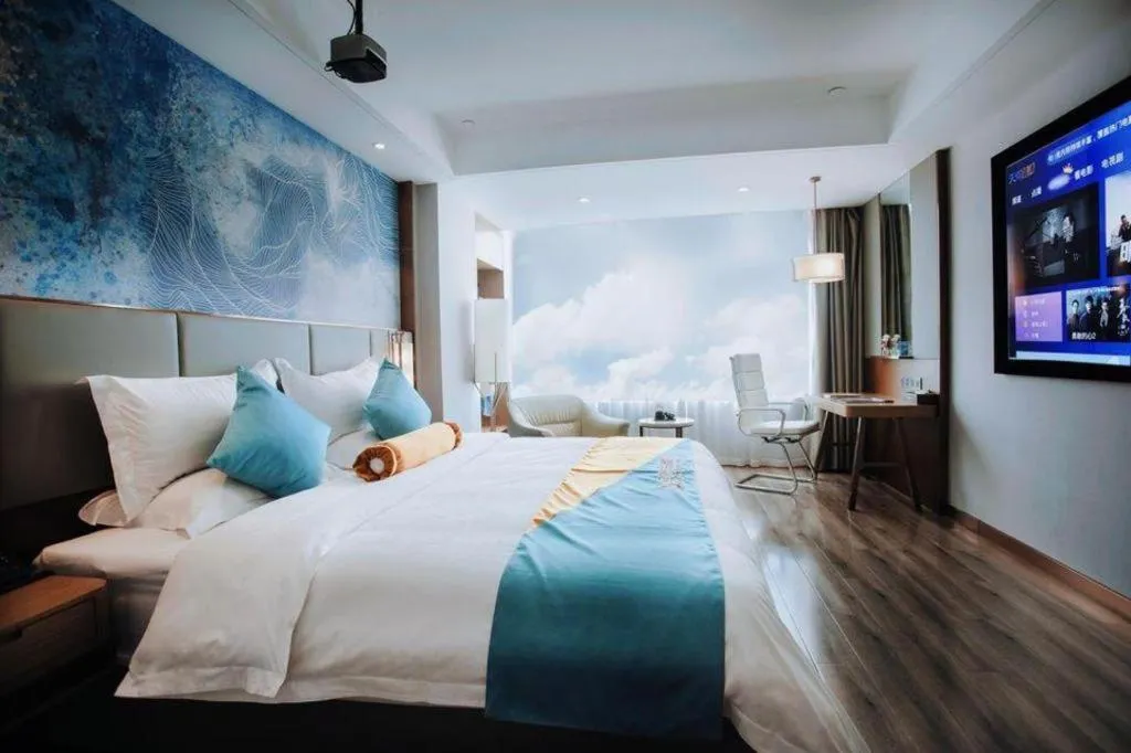 Bed in GreenTree Eastern Hotel Suqian Sihong Executive Center