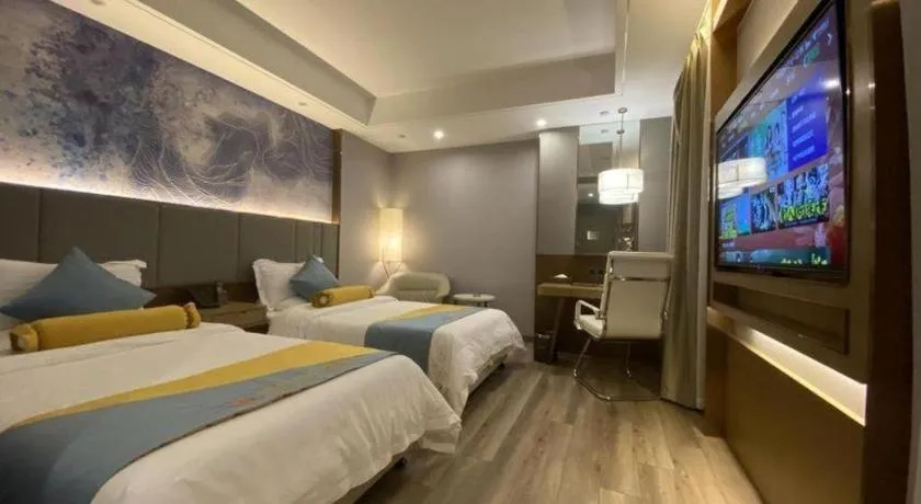 Bed in GreenTree Eastern Hotel Suqian Sihong Executive Center