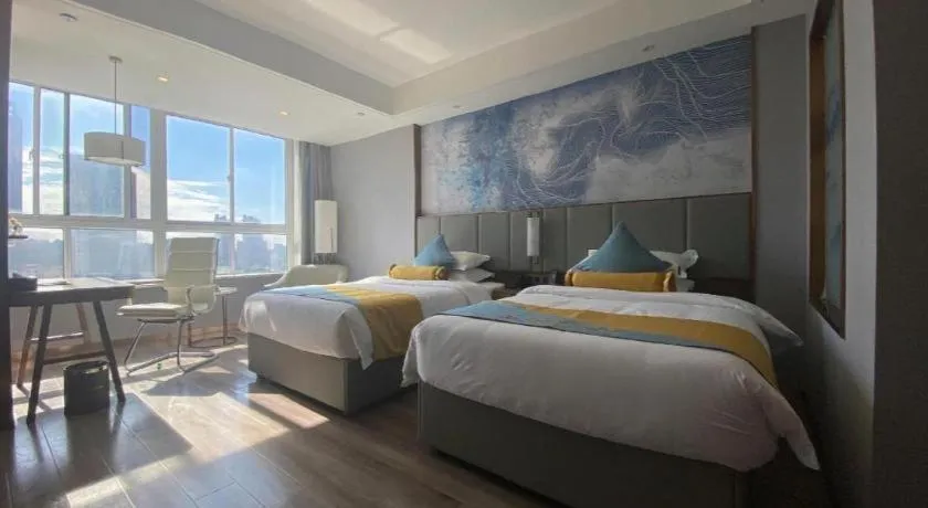 Bed in GreenTree Eastern Hotel Suqian Sihong Executive Center